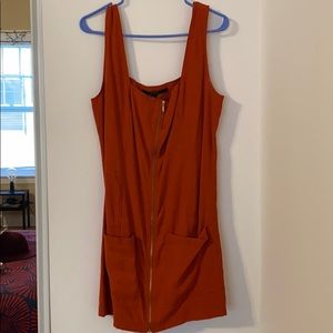 Burnt orange thick strap dress